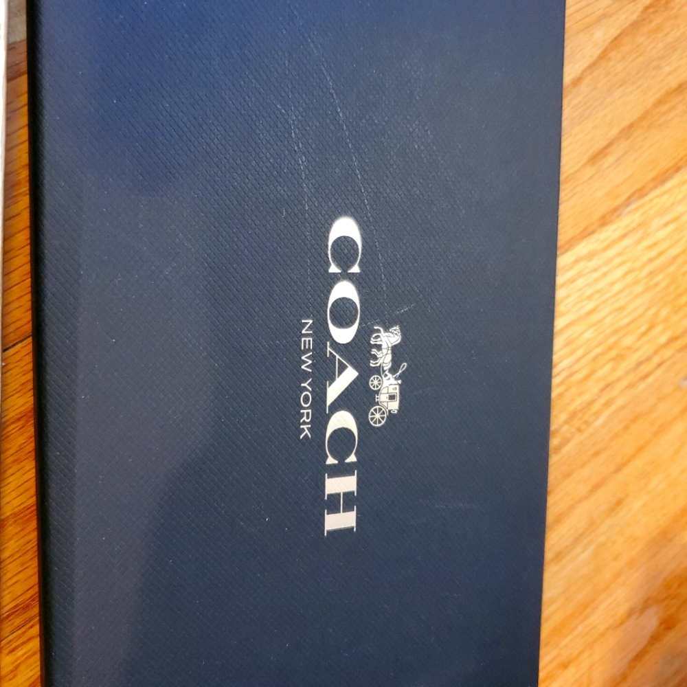 Coach midnight blue glitter star wristlet